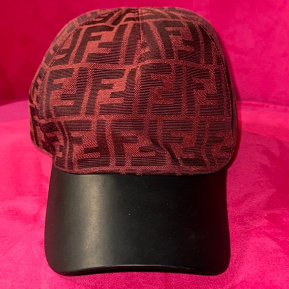 Fendi red zucca baseball cap hat main image 7